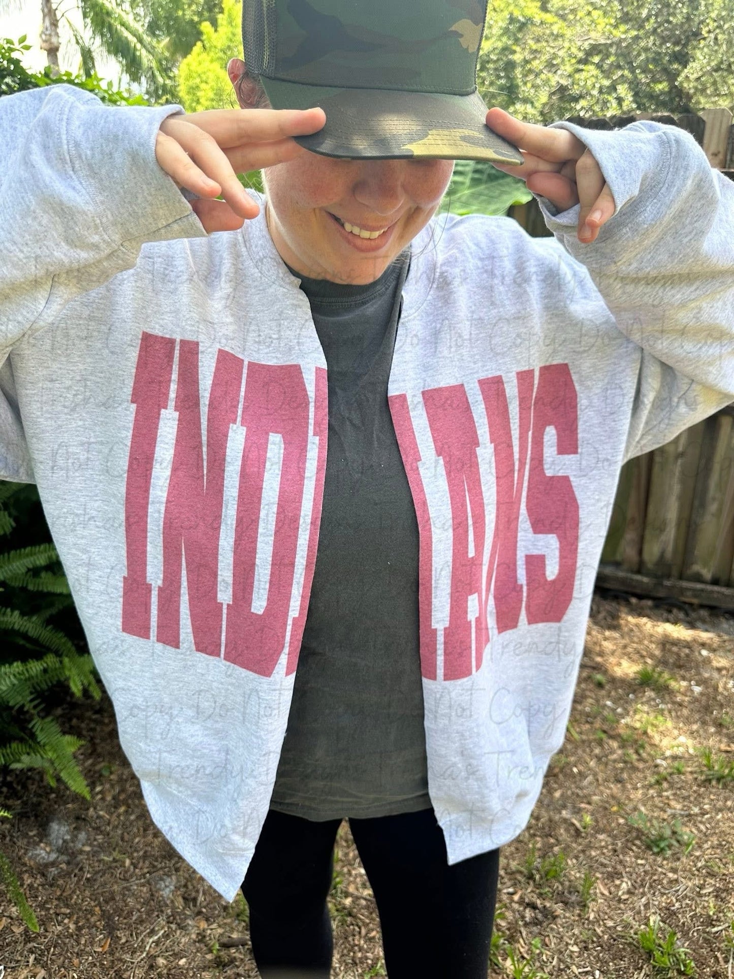 Custom team name slit sweatshirt