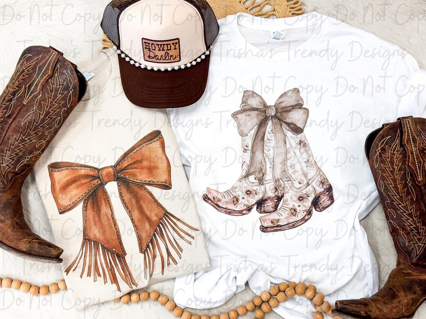Cowboy boots and bow