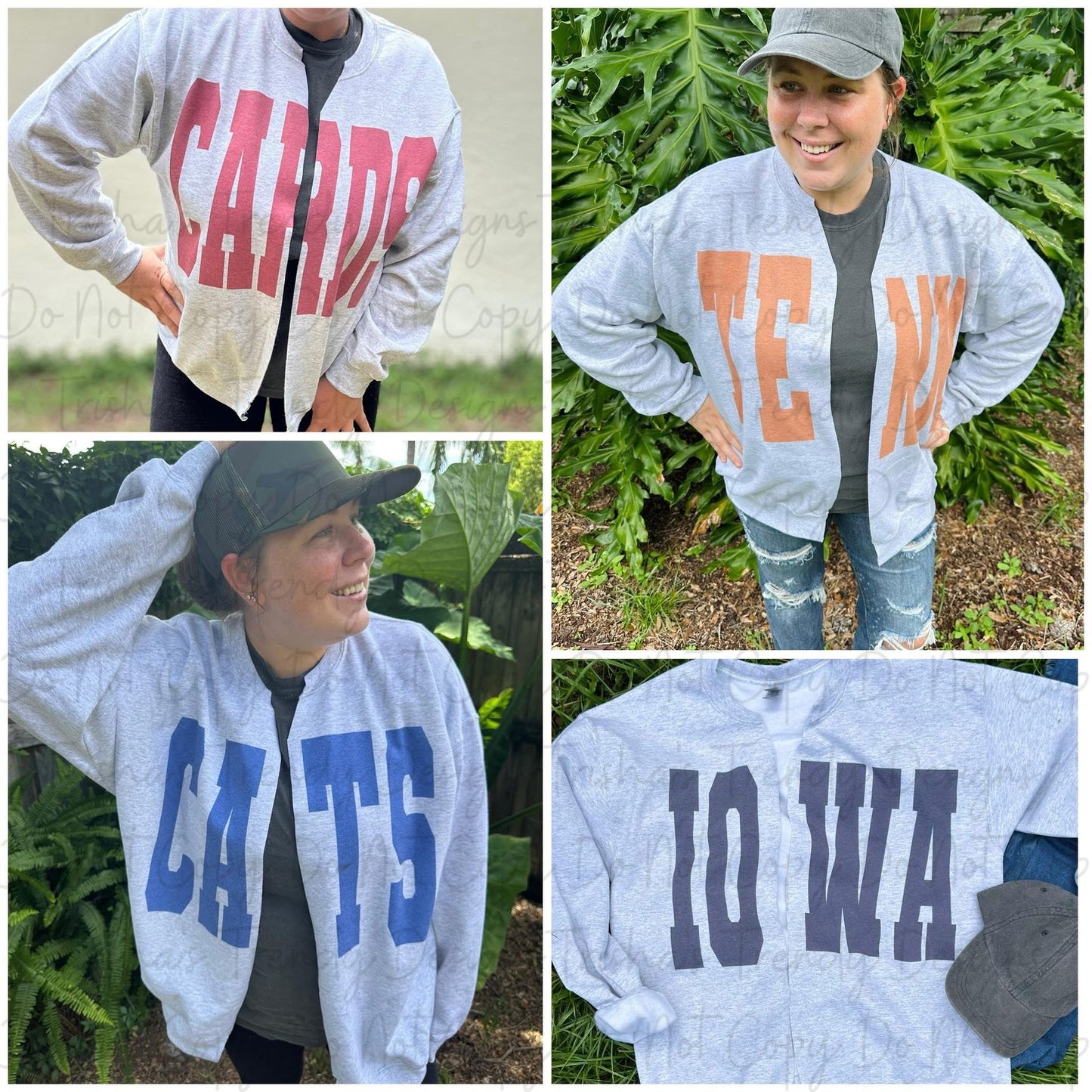 Custom team name slit sweatshirt