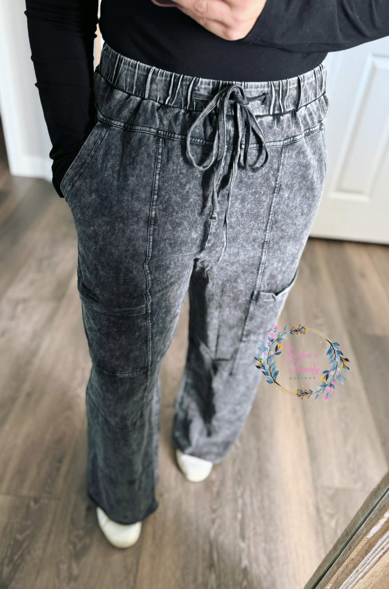 PREORDER: The Jennelle Mineral Washed Wide Joggers