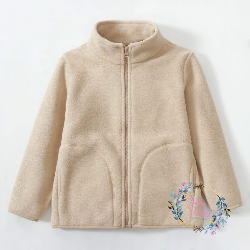 PREORDER: Kids Solid Color Zip Up Fleece