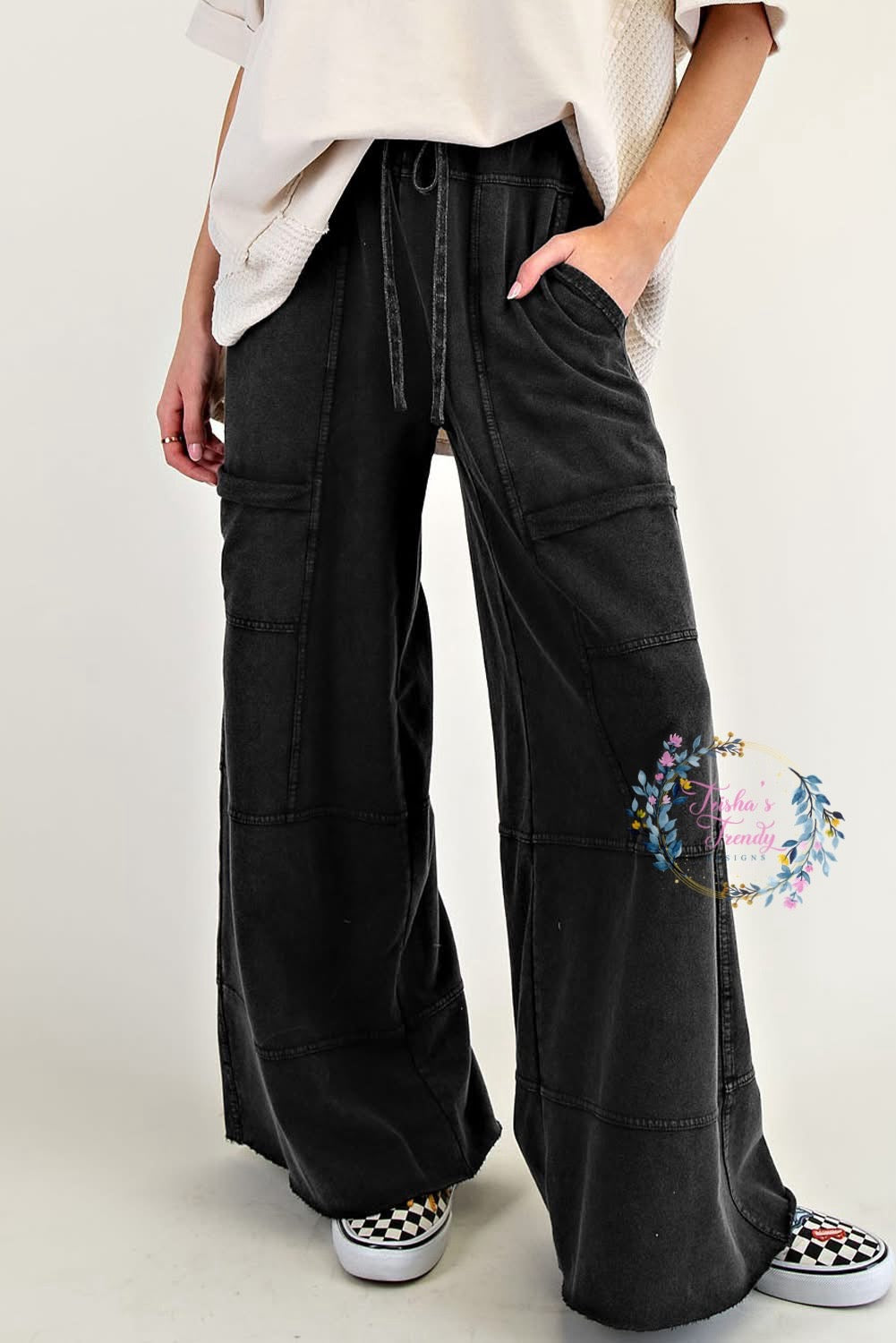 PREORDER: The Jennelle Mineral Washed Wide Joggers