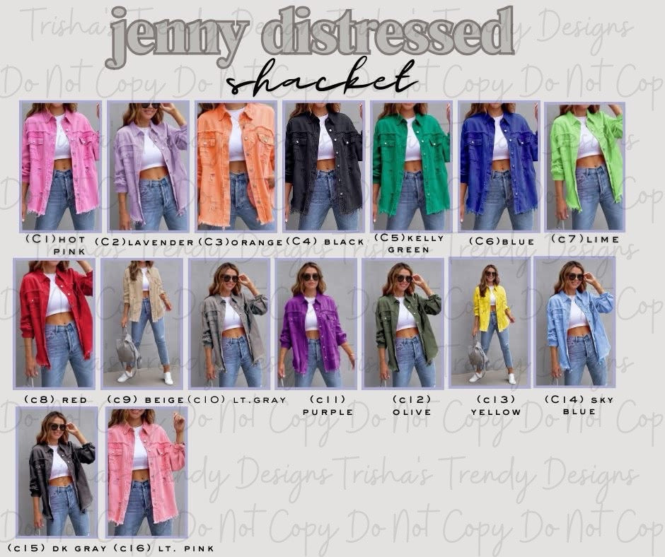 PREORDER: The Jenny Destressed Shacket