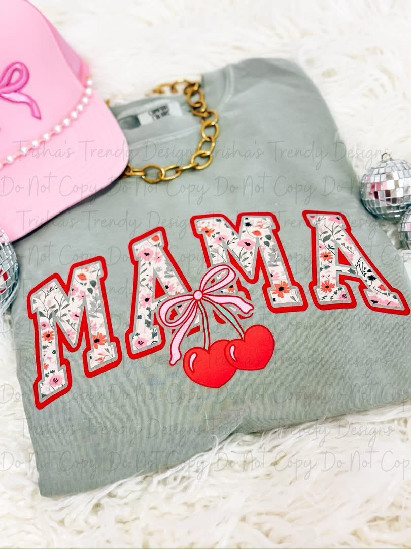 MAMA floral and cherries ๐