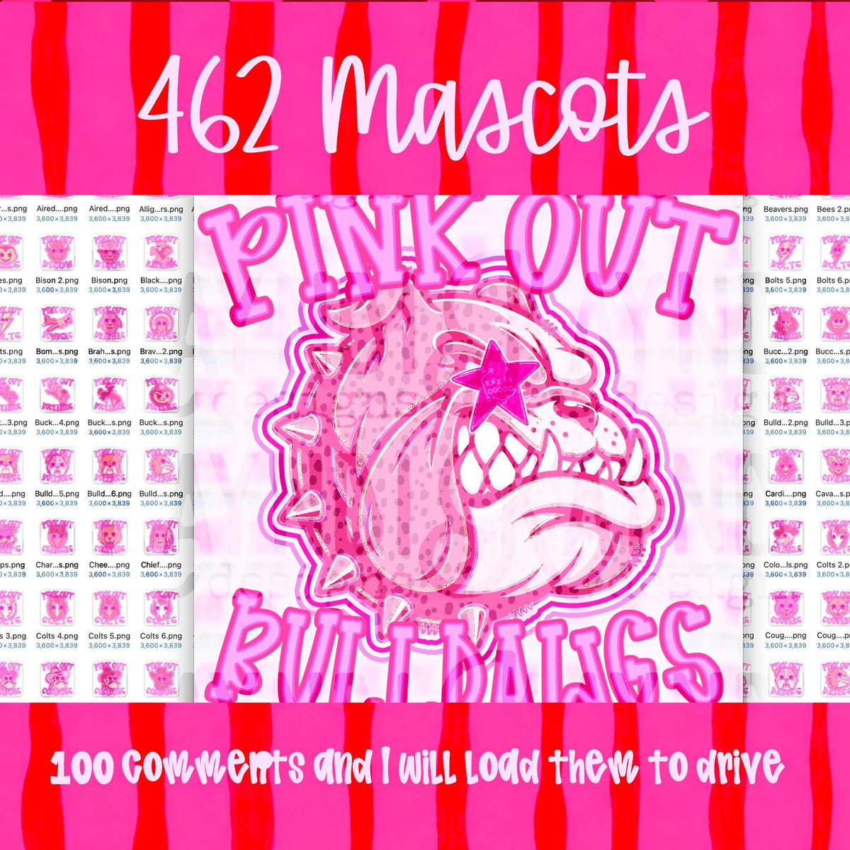 Pink out mascot