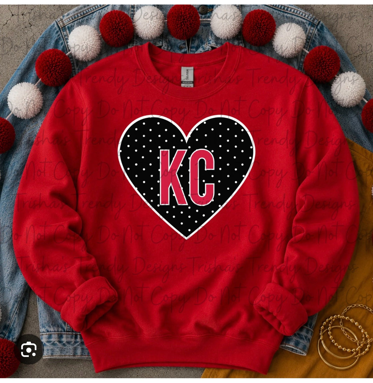 Kansas polka dot heart