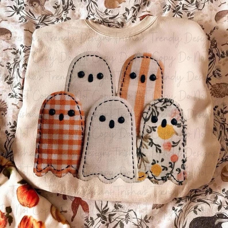 Faux patchwork ghosts