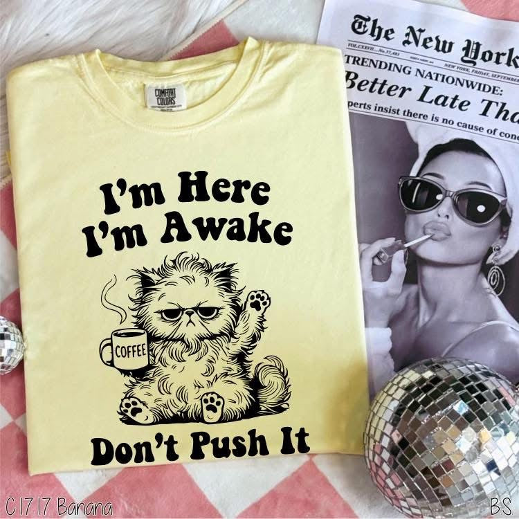 I’m here I’m awake don’t push it