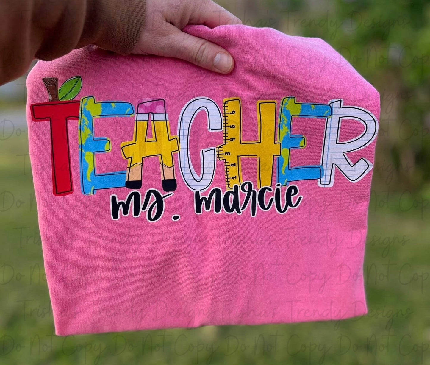 Custom pencil tee