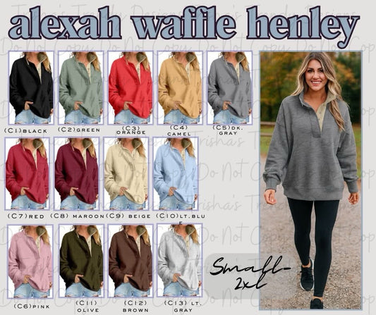 PREORDER: Alexah Waffle Henley