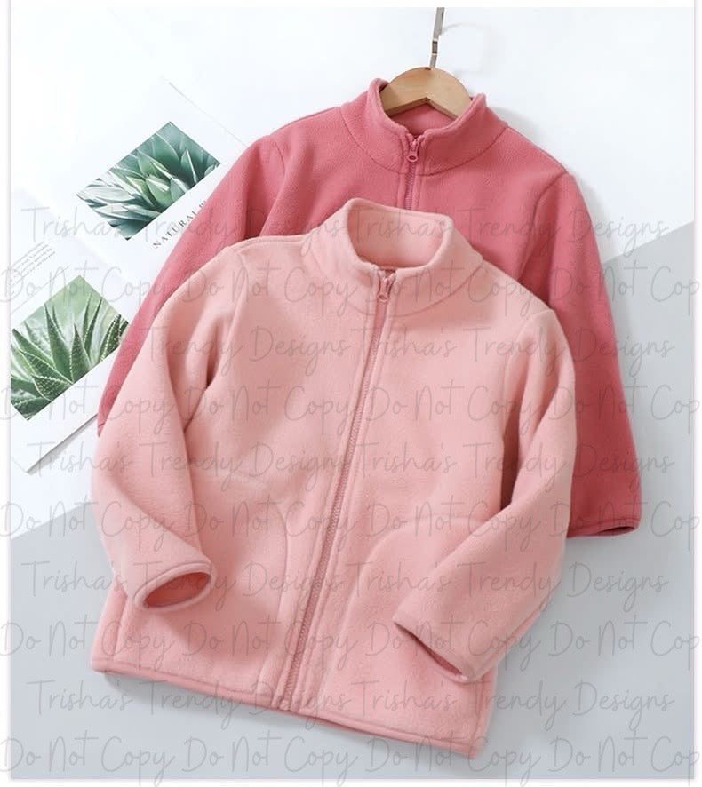 PREORDER: Kids Solid Color Zip Up Fleece