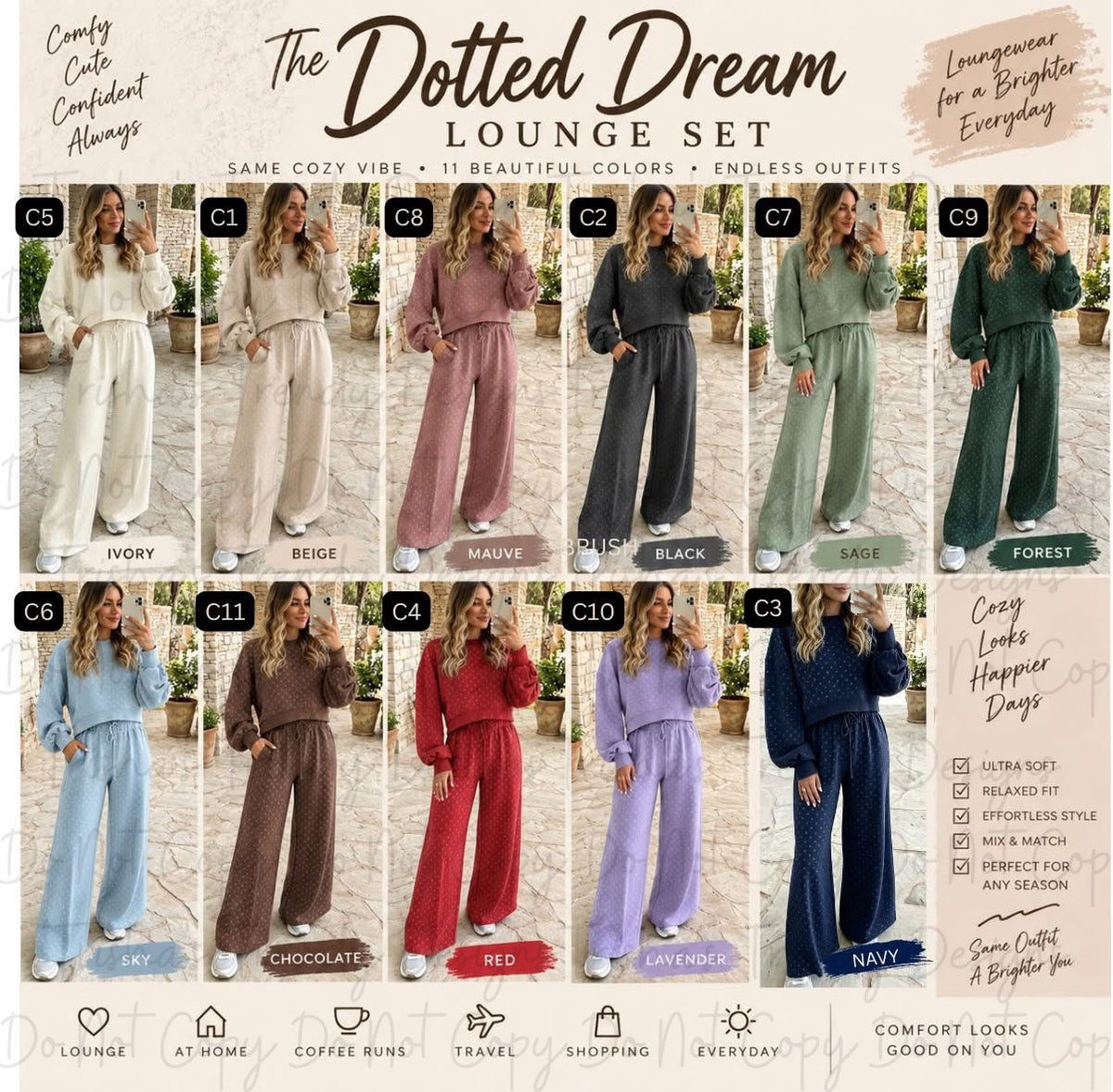 PREORDER: Dotted Dream Lounge Set