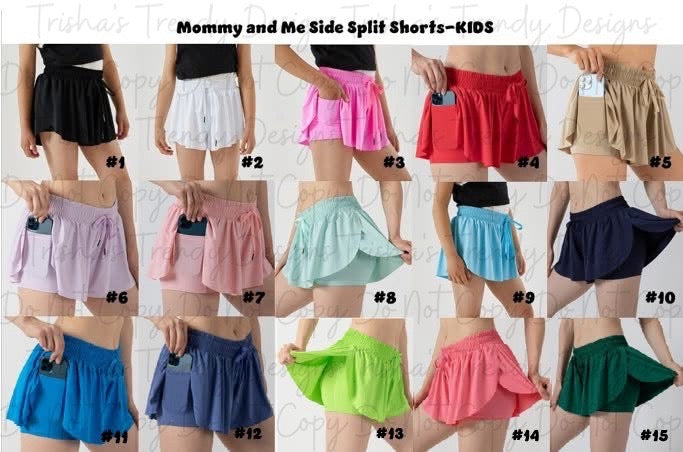 PREORDER: Mommy and Me Side Split Shorts- KIDS