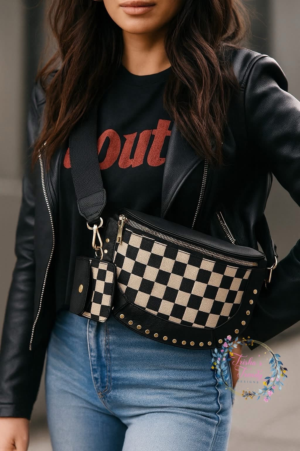 PREORDER: Studded Checker Sling