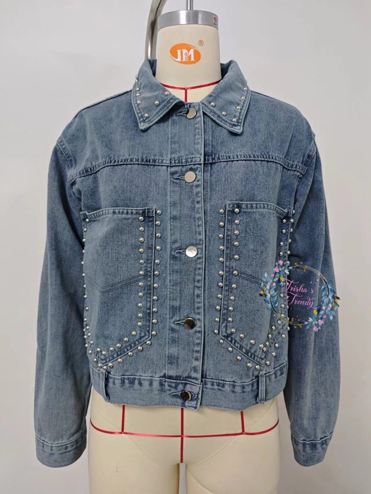 PREORDER: Studded jean jacket