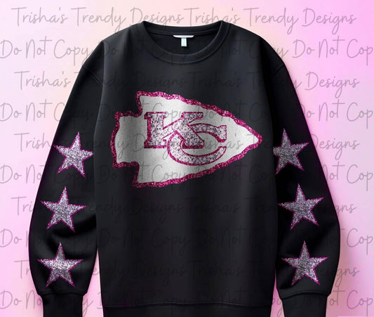 Pink glitter football