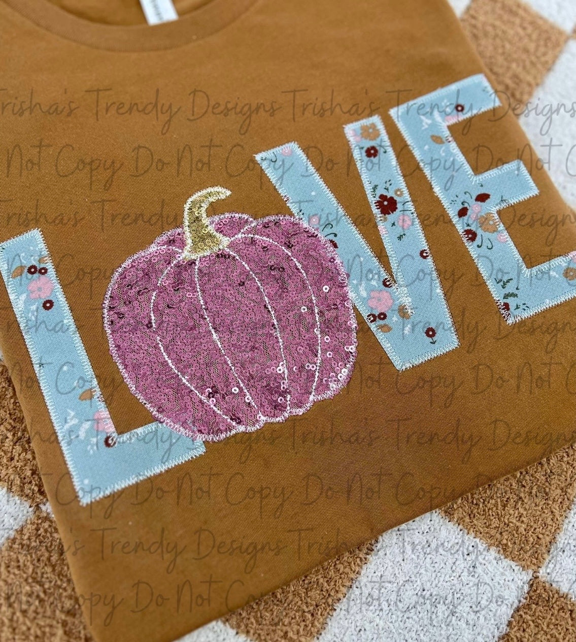 Embroidered Pumpkin Love