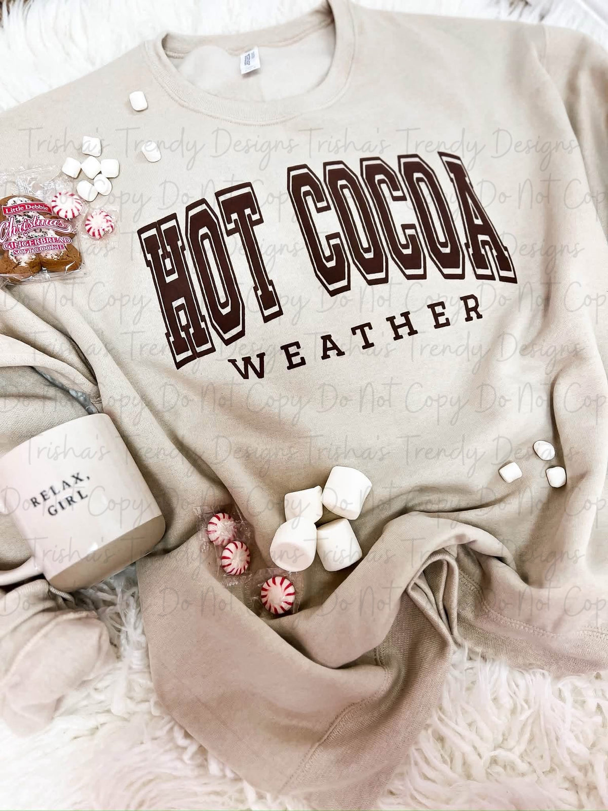 Coffee/hot cocoa  puff print