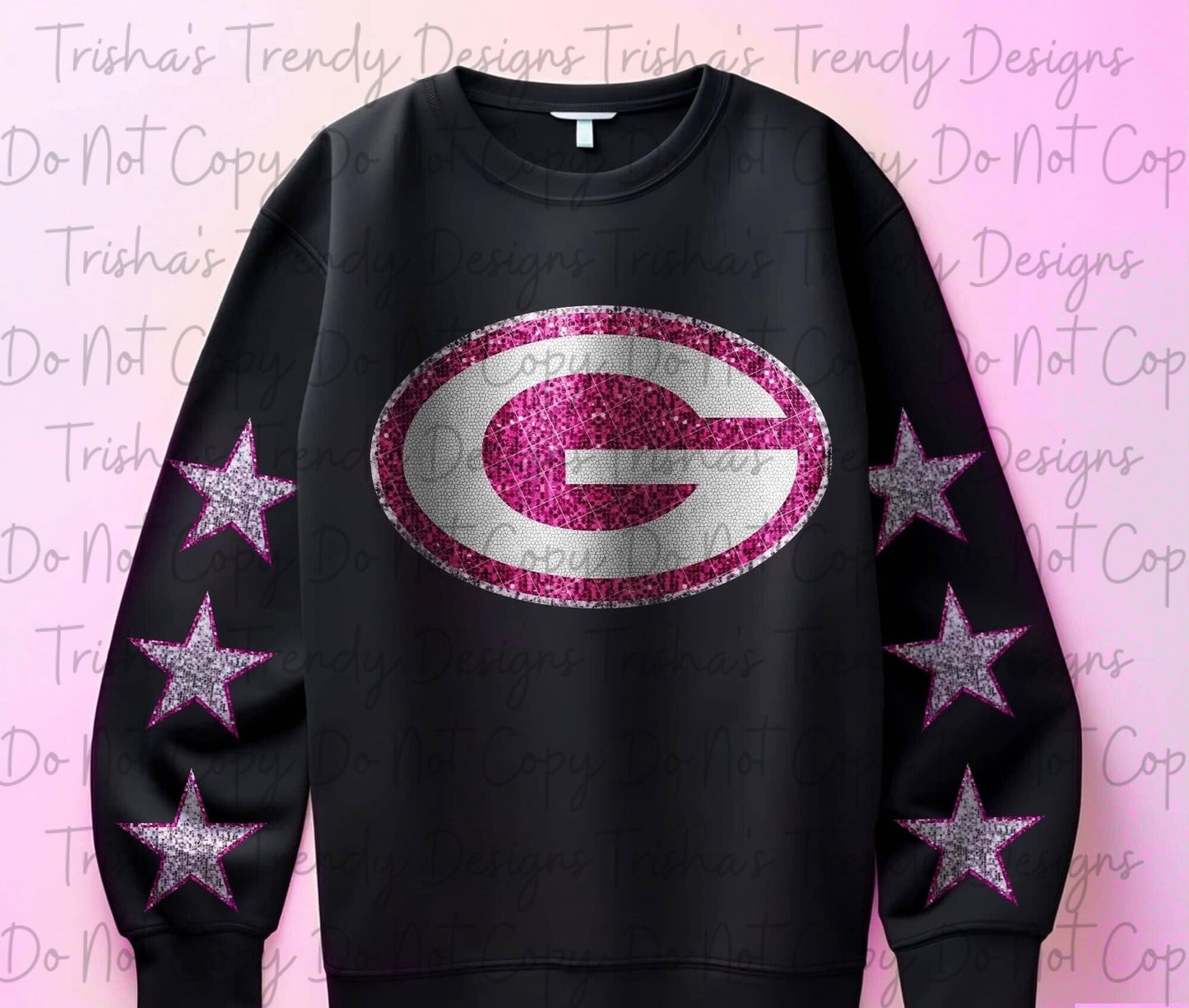 Pink glitter football