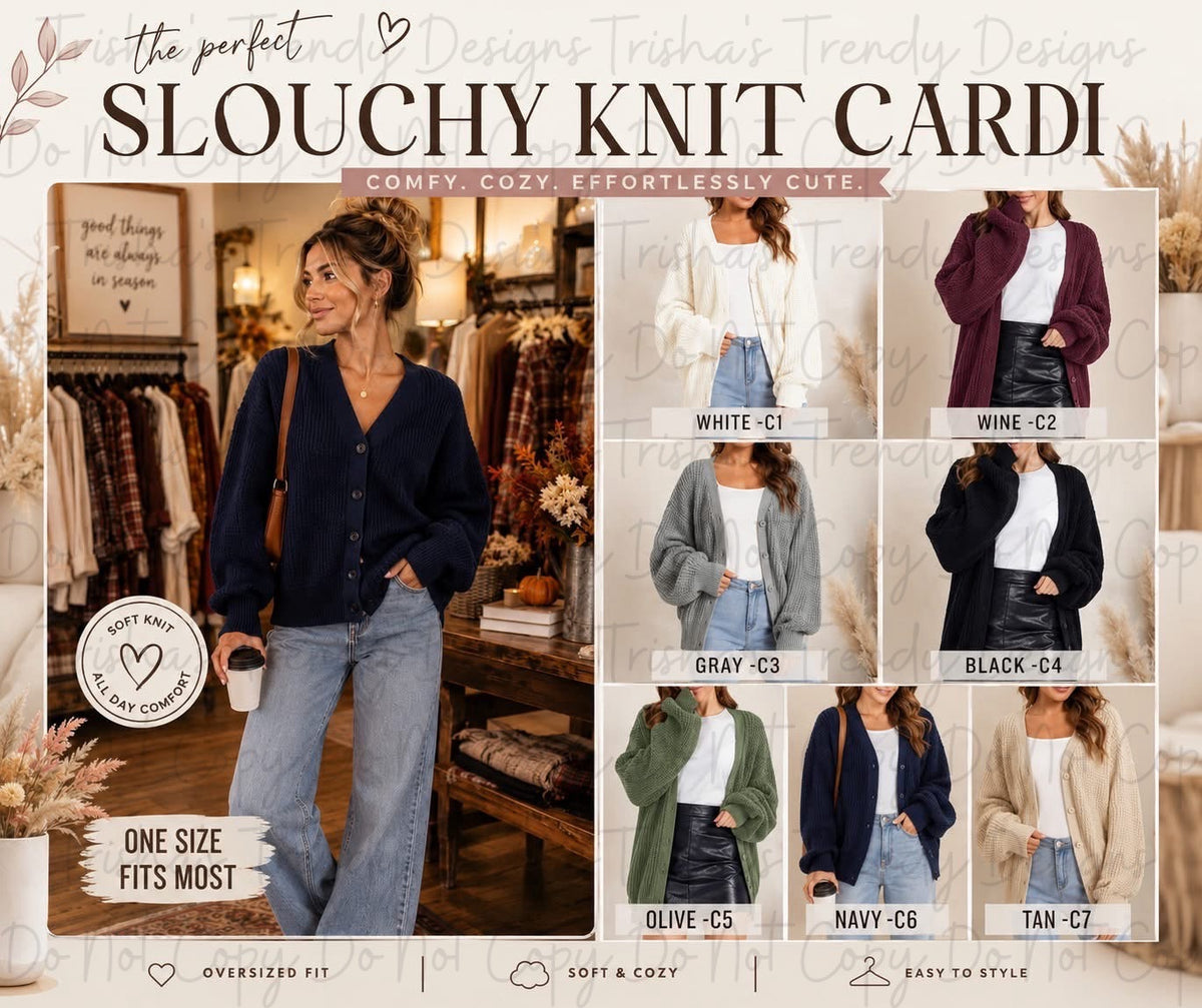 PREORDER: Slouchy Knit Cardi