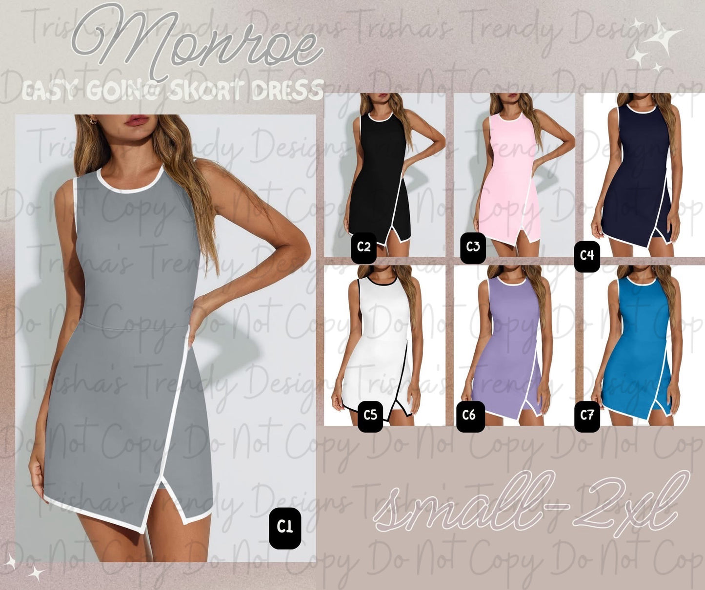 PREORDER: Monroe easy going skort dress