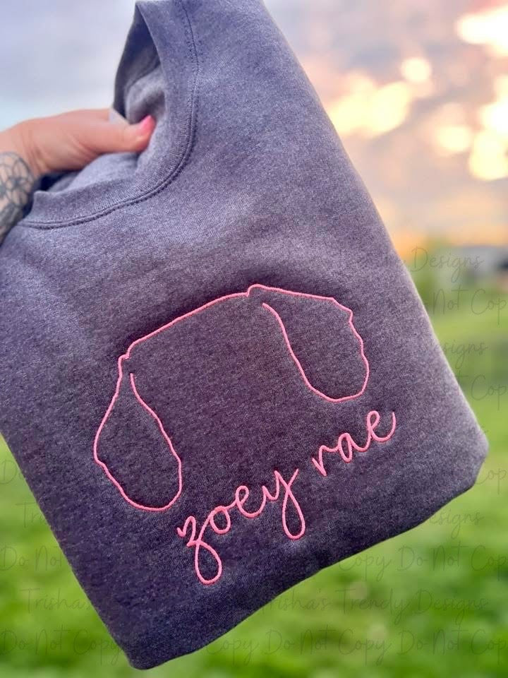 Embroidered Dog outlines