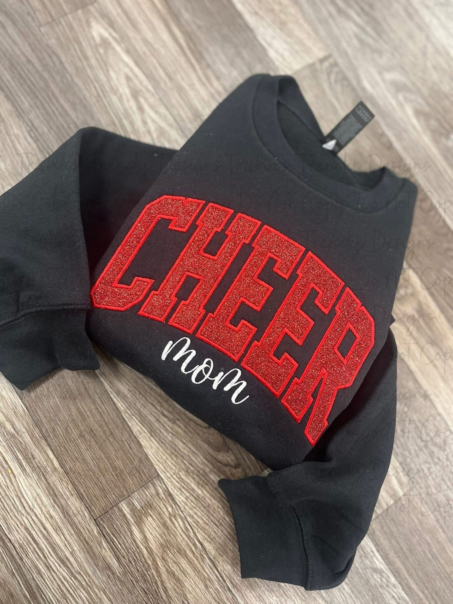 Custom glitter appliqué sports shirt