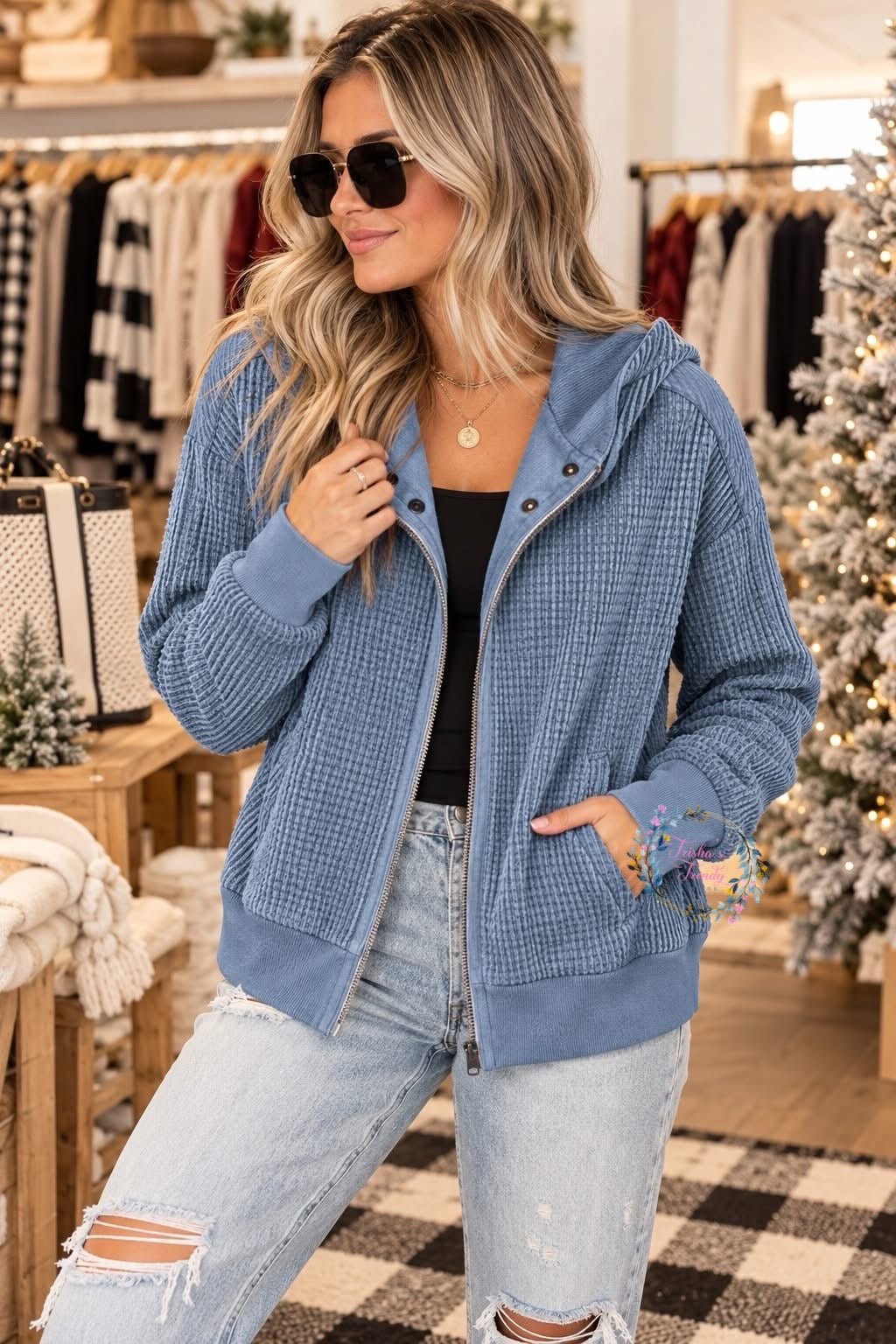 PREORDER: Re-run Lucia Waffle Zip