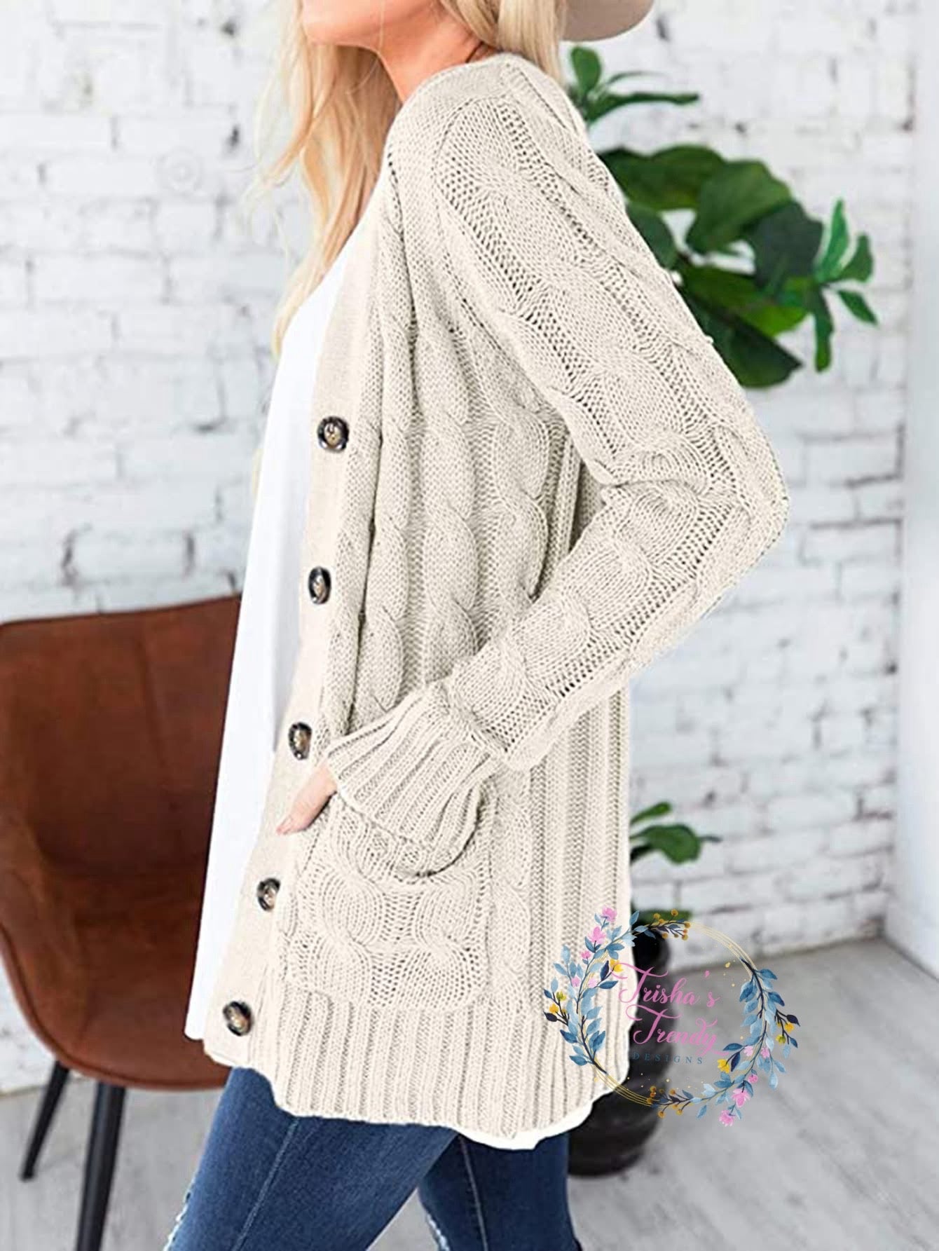 PREORDER: MAGS cable knit cardi