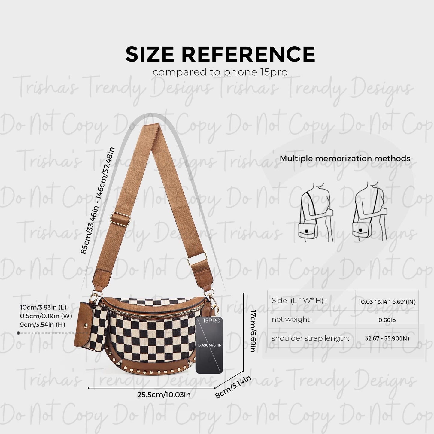 PREORDER: Studded Checker Sling