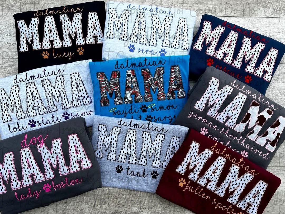 Dog Mom appliqué