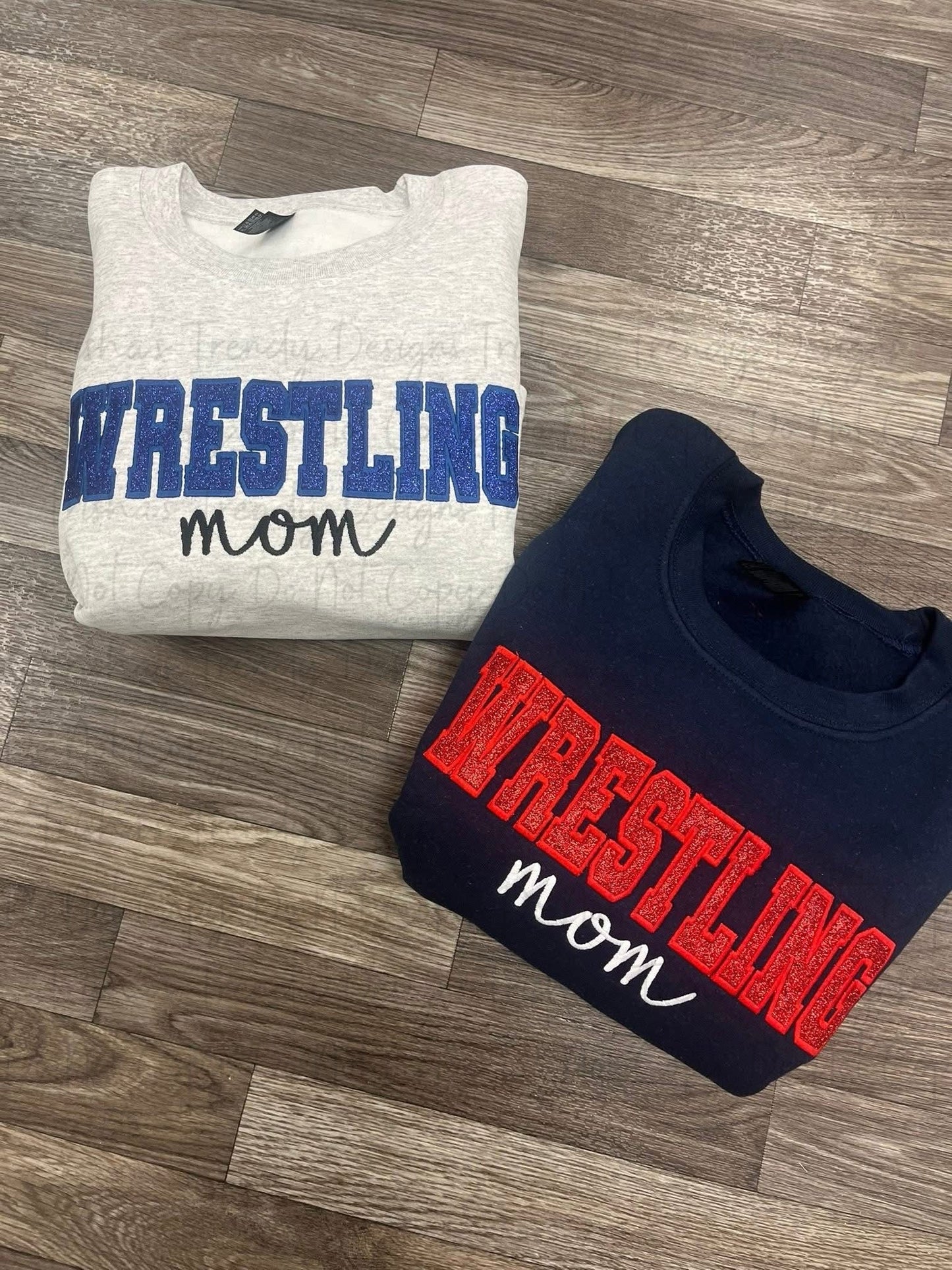Custom glitter appliqué sports shirt