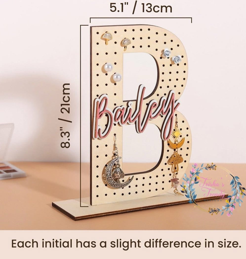 PREORDER: Personalized Name Wood Earring Holder rerun