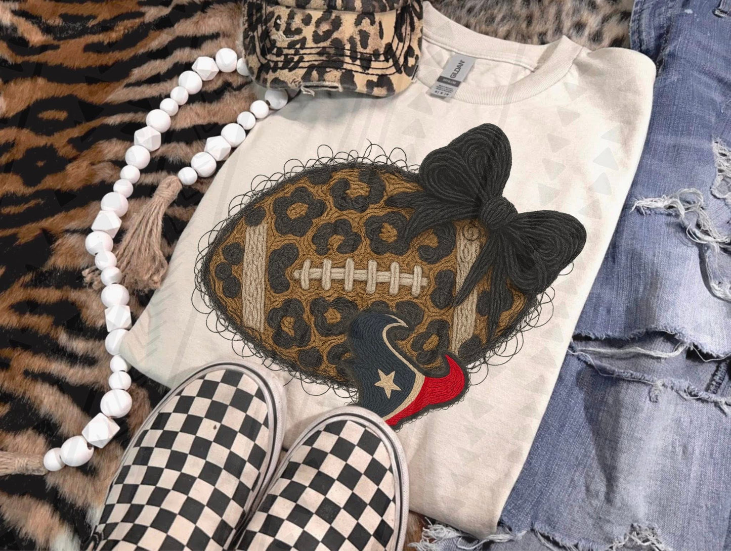 Faux yarn football mascots