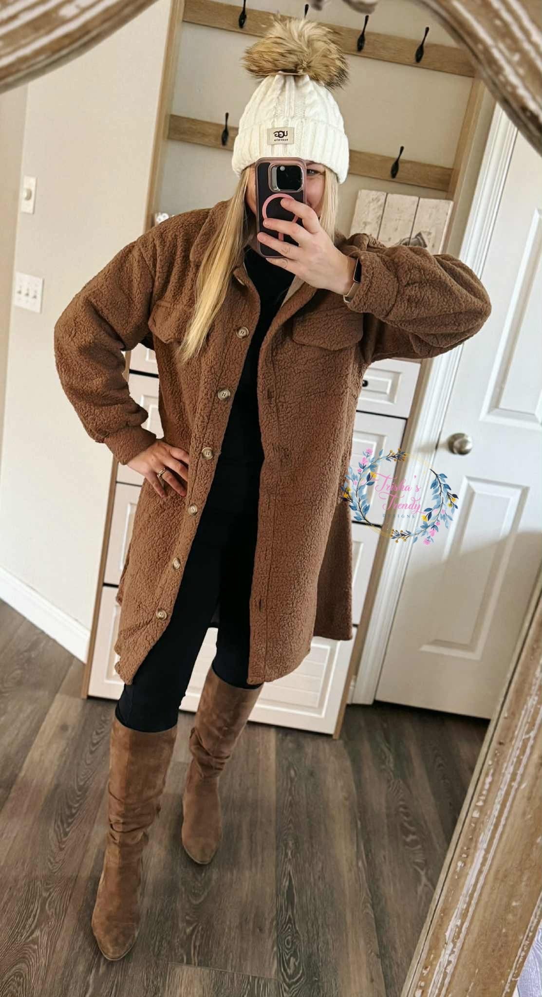 PREORDER: RAZ Teddy Bear Shacket- RERUN