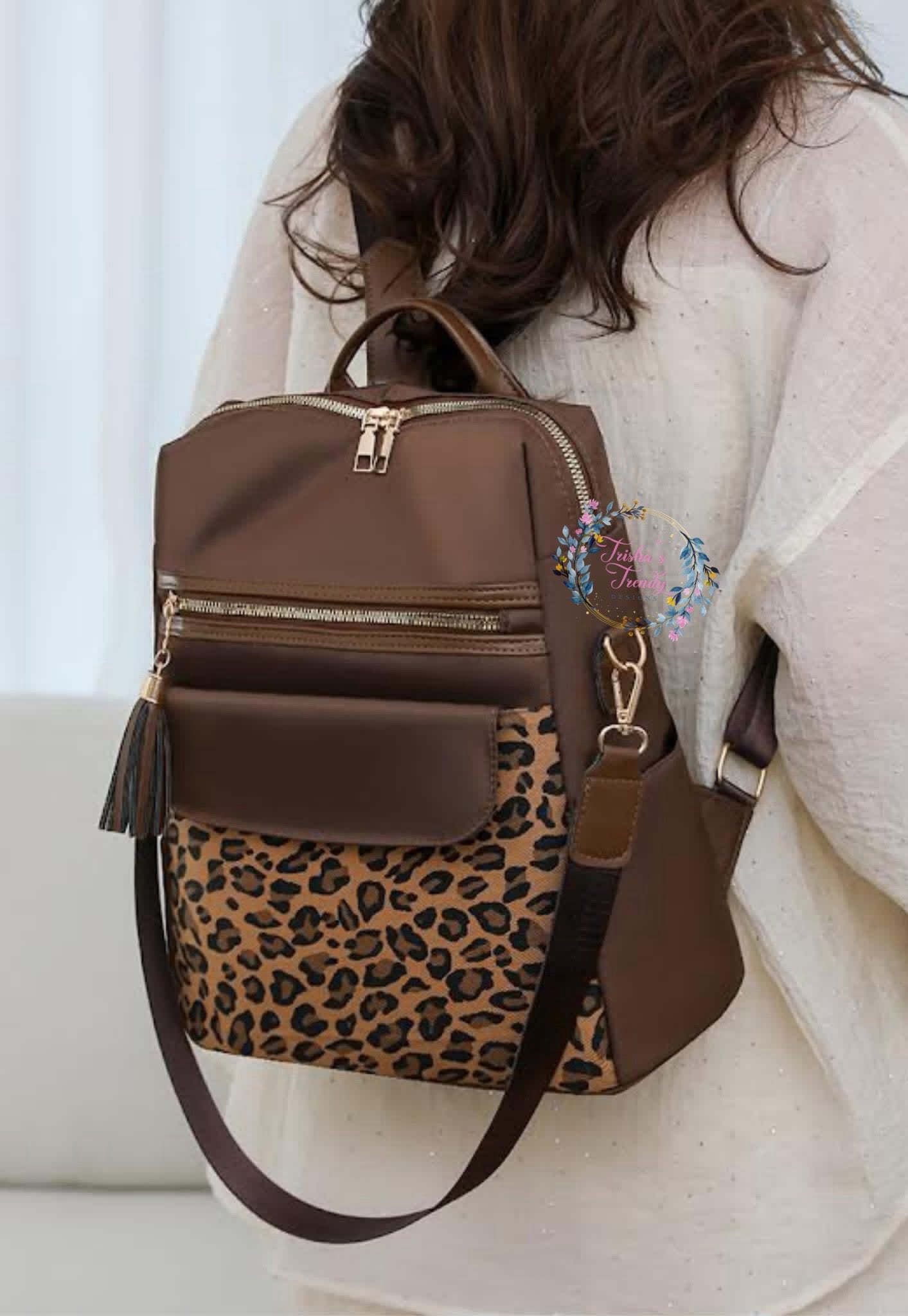 PREORDER: Two Tone Leopard Backpacks