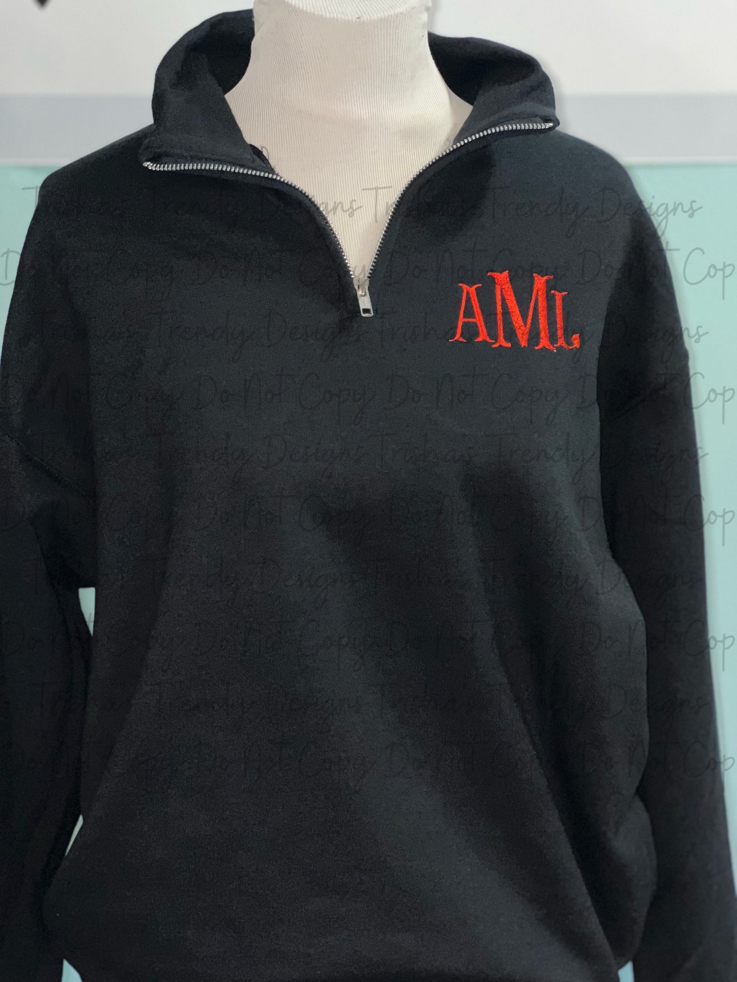 Monogram quarter zip