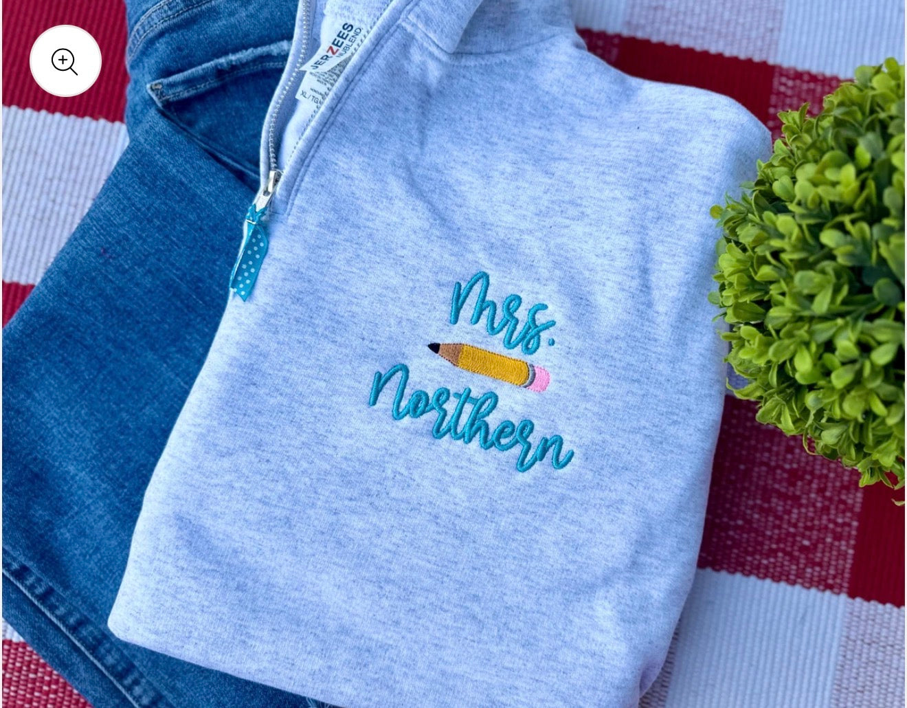 Teacher ✏️Pencil✏️ Embroidered Left Chest