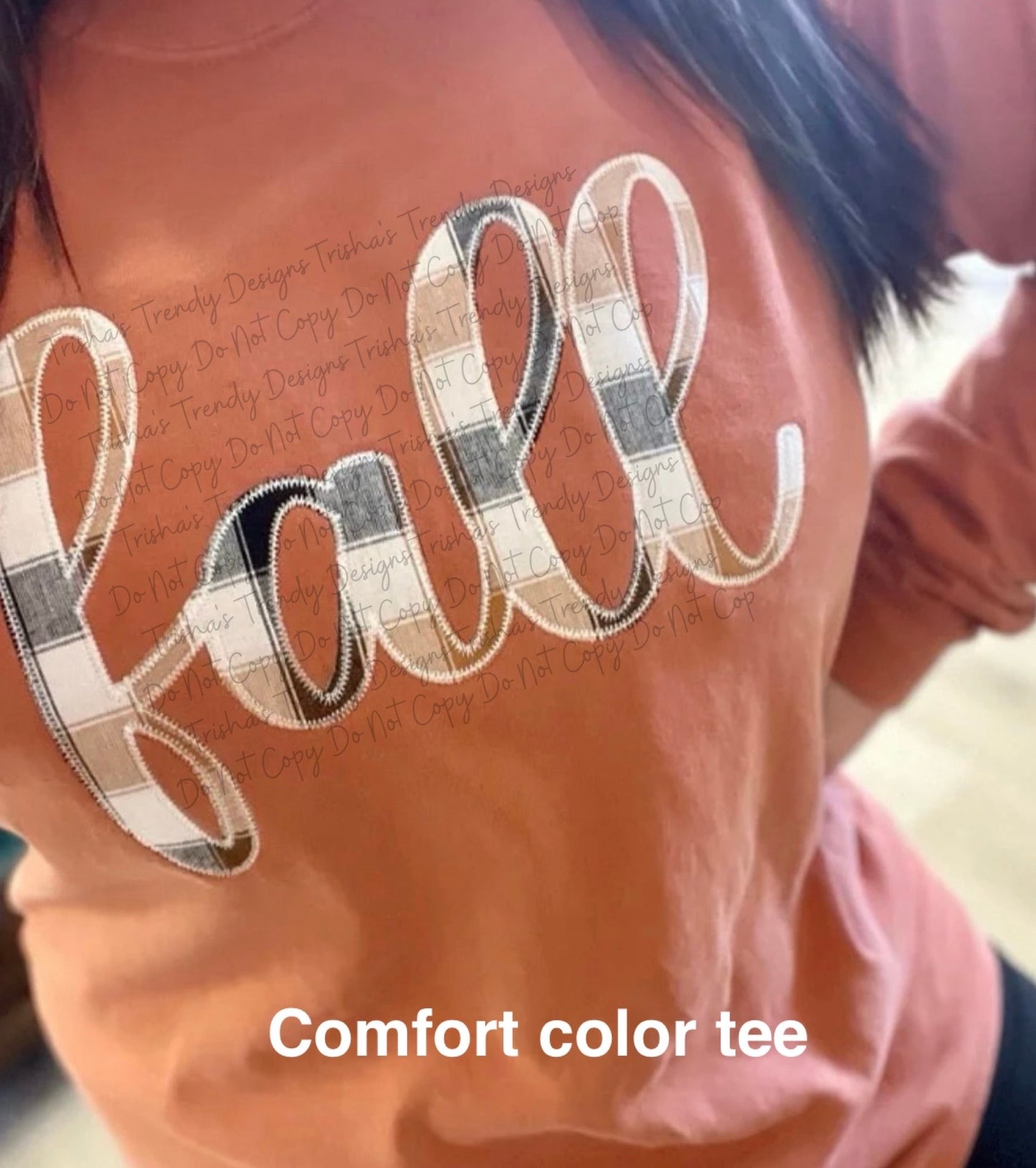 Embroidered Fall Cursive Comfort Color Tee