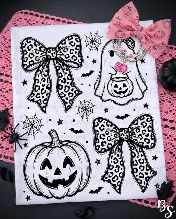 Bow pumpkin ghost