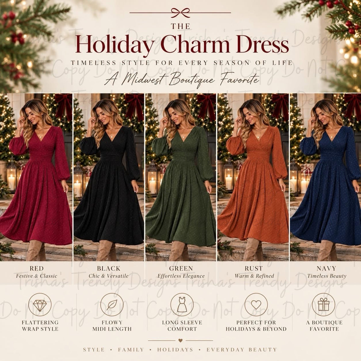 PREORDER: The Holiday Charm Dress