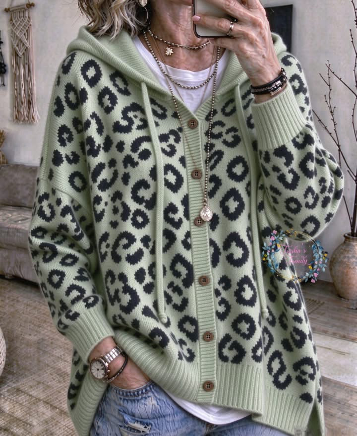 PREORDER: Leopard Hooded Cardigan