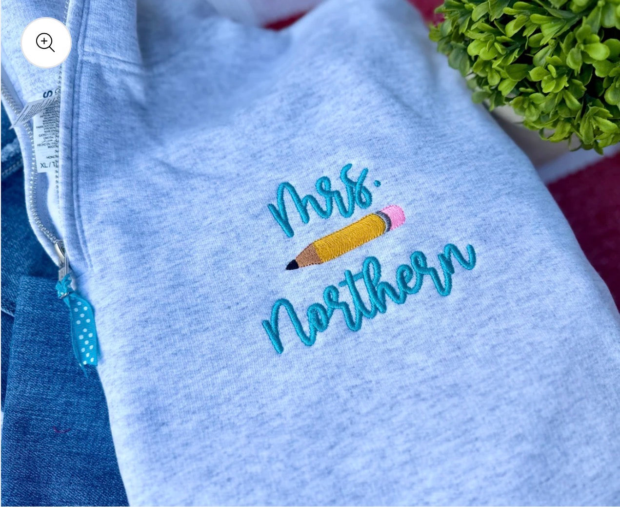 Teacher ✏️Pencil✏️ Embroidered Left Chest