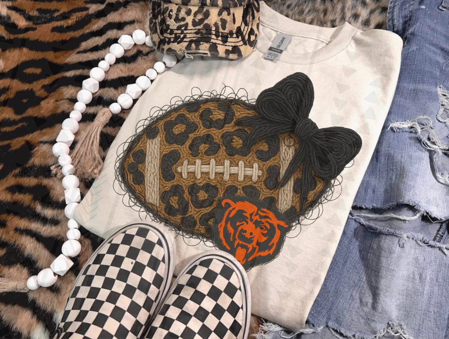 Faux yarn football mascots