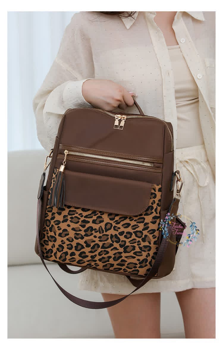 PREORDER: Two Tone Leopard Backpacks