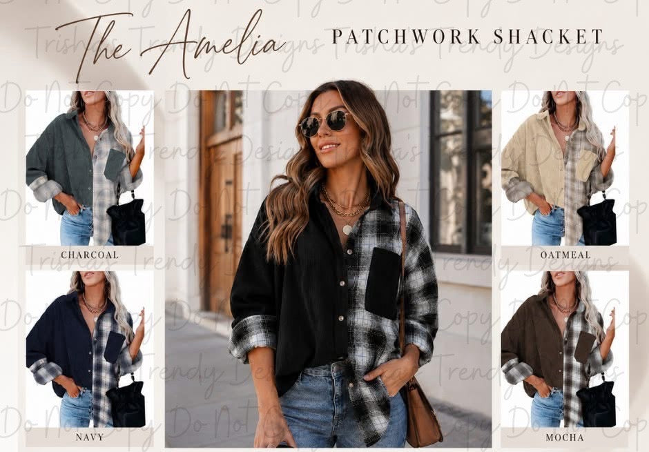PREORDER: The Amelia Patchwork Shacket