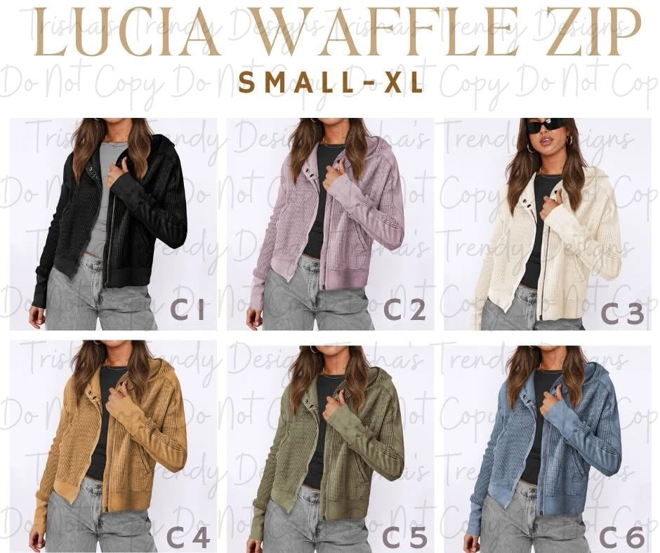 PREORDER: Re-run Lucia Waffle Zip