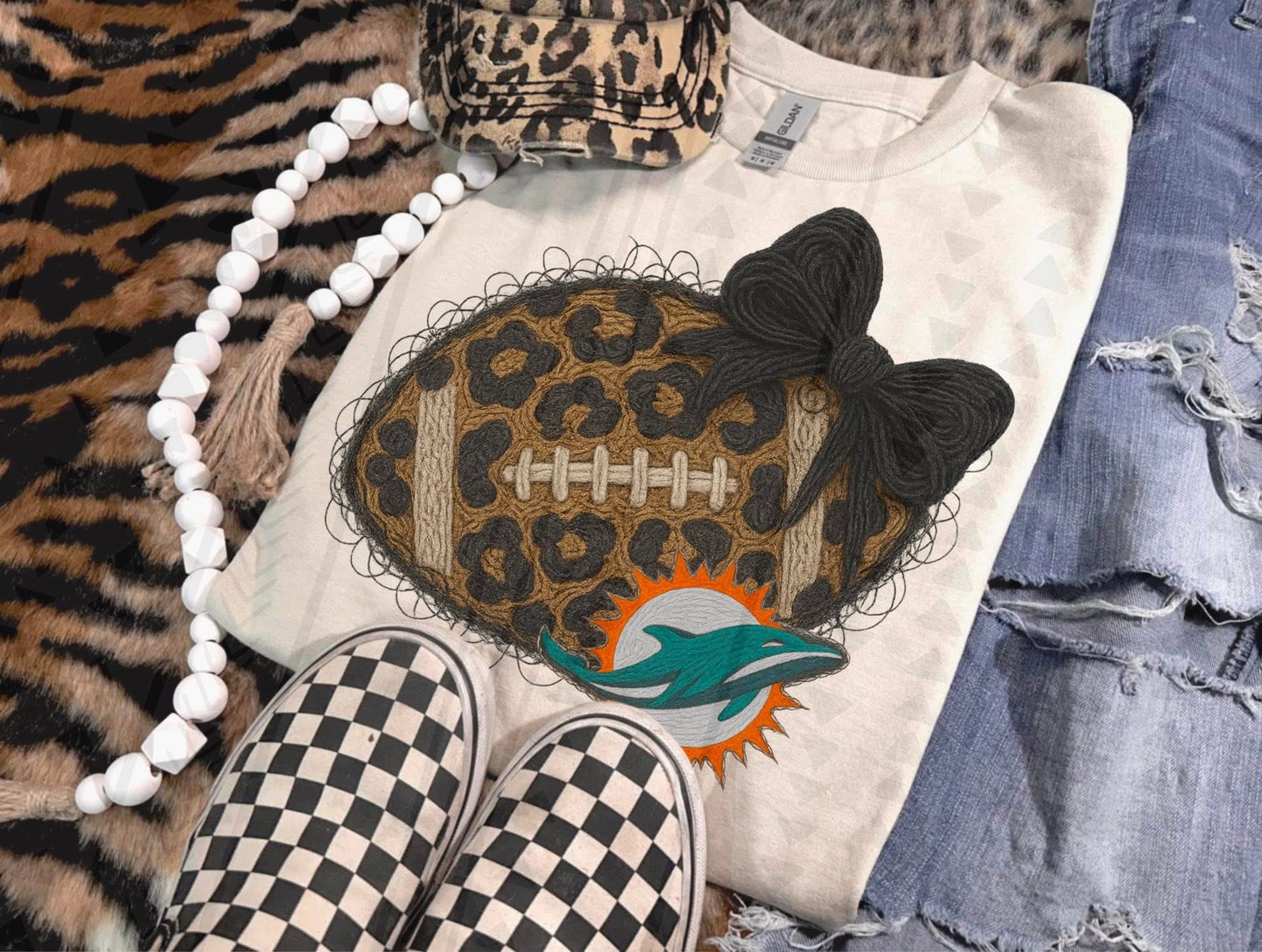 Faux yarn football mascots