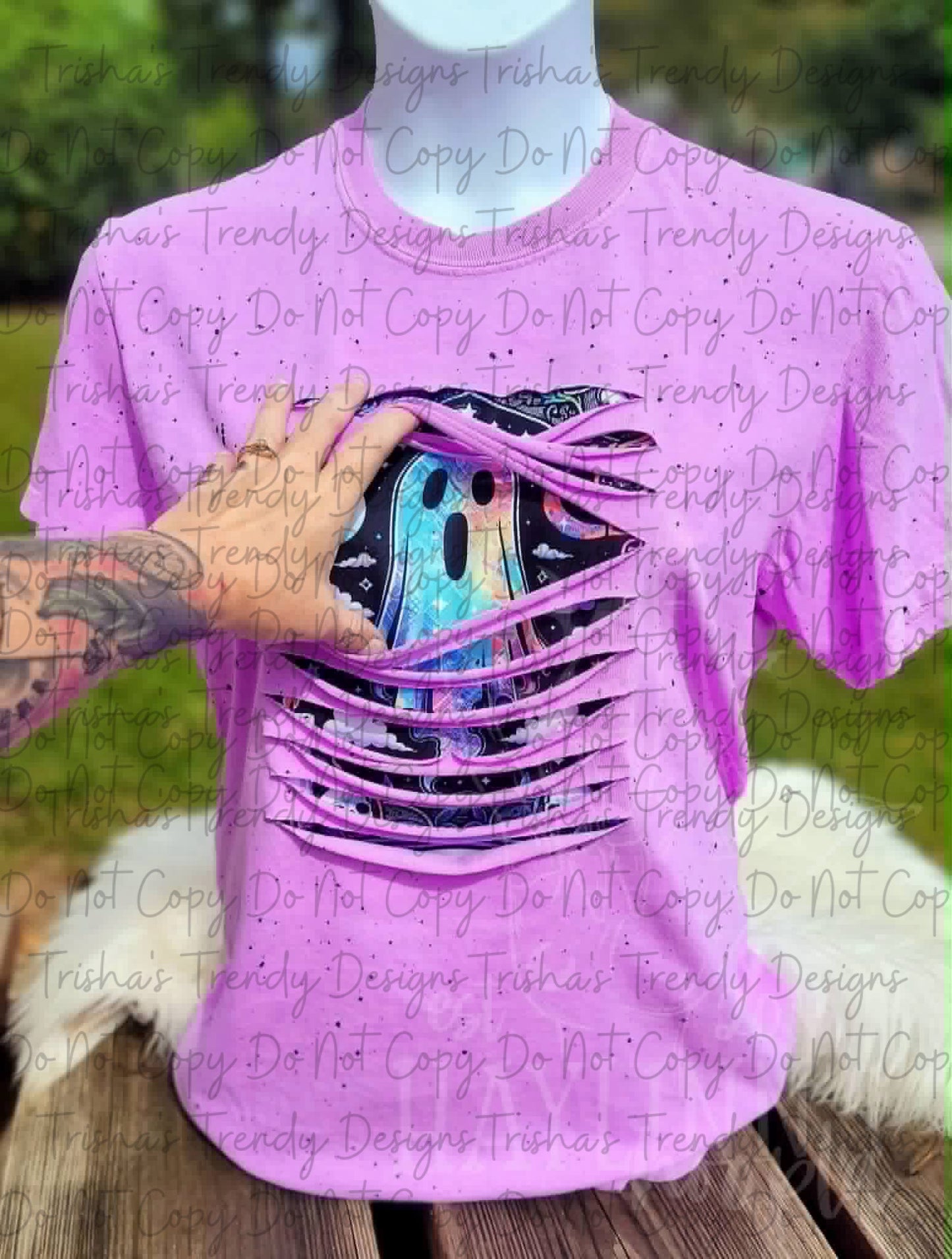 Spooky ripped tee