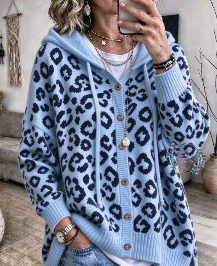 PREORDER: Leopard Hooded Cardigan